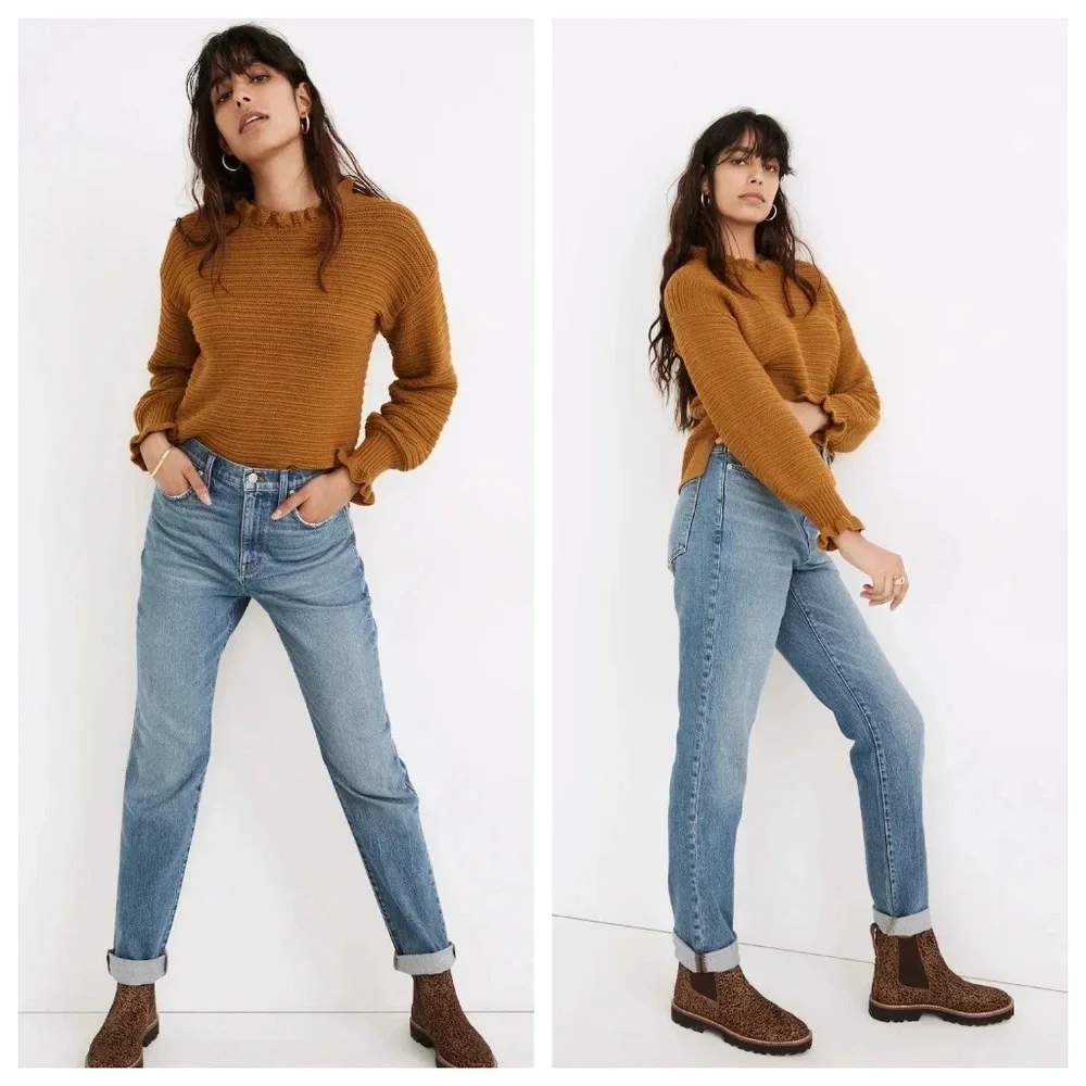 New! Madewell High-Rise Slim Boyjean in Neal Wash tencel 16866
